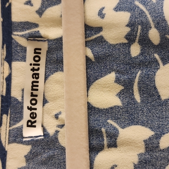 Reformation Dress Beechwood Floral Button Tie Midi 12 EUC - Picture 2 of 4